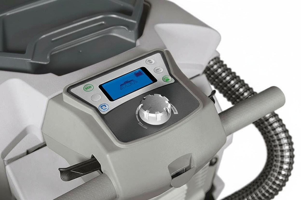 wygodna rączka szororwarki z łatwym panelem